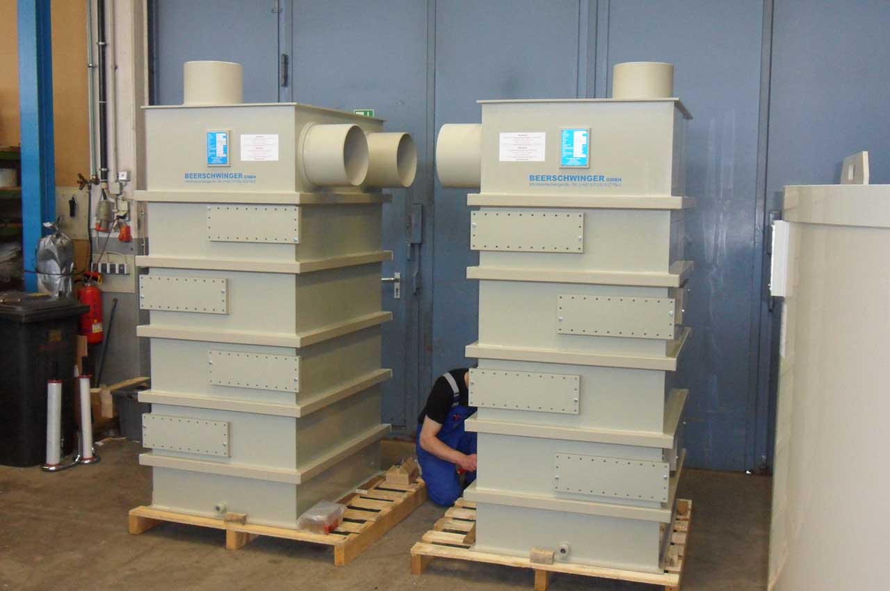 Rechteck Luftaktivkohlefilter mit Schubladensystem/2-Kammern-System