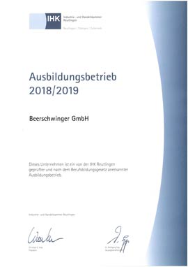 ausbildungsurkunde deutsch – Beerschwinger Kunststoffschlosserei