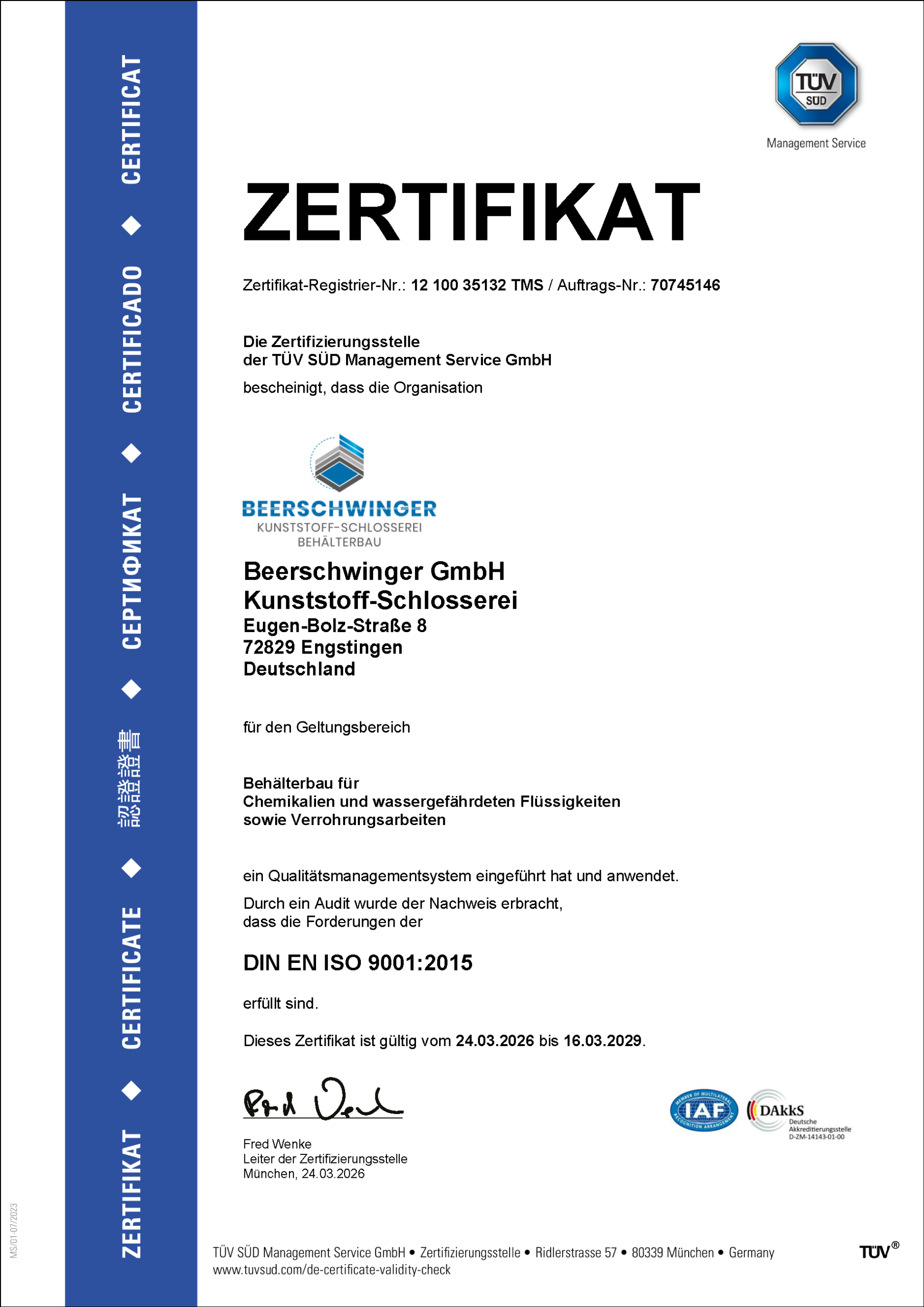 din iso 9001 zertifikat deutsch scaled – Beerschwinger Kunststoffschlosserei